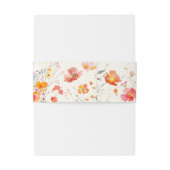 Colorful Wildflower Wedding Uitnodigingen Wikkel (Achterkant Voorbeeld)