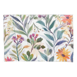 Colorful Wildflowers | Beautiful Floral Watercolor Kussensloop