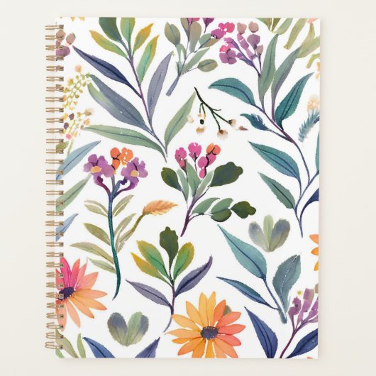 Colorful Wildflowers | Beautiful Floral Watercolor Planner (Voorkant)