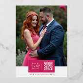 Colorful Wildflowers & Butterflies Faith Wedding Folie Uitnodiging (Achterkant)