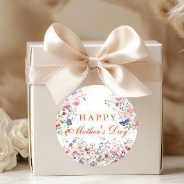 Colorful Wildflowers Happy Mother's Day Sticker