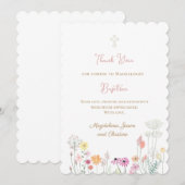 colorful wildflowers thank you for coming card kaart (Voorkant / Achterkant)