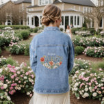 Colorful Wildflowers The Bride Denim Jacket<br><div class="desc">Beautiful Colorful Wildflowers The Bride Wedding Denim Jacket</div>