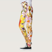 colorful wildflowers  watercolor painting leggings (Links)