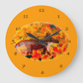 Colorful Wildlife Art Autumn Fox Grote Klok (Voorkant)