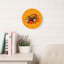 Colorful Wildlife Art Autumn Fox Grote Klok