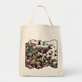Colorful Wildlife — wild bursts Tote Bag