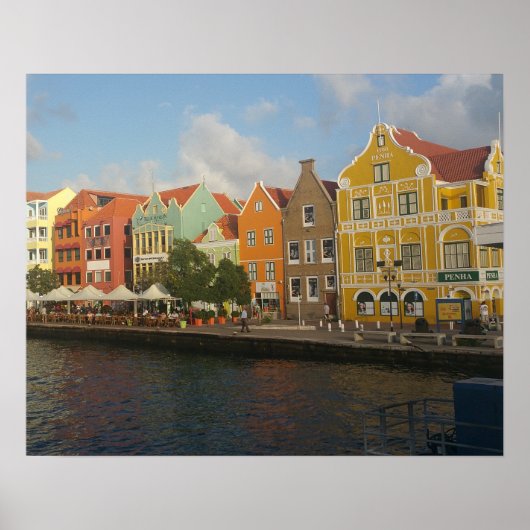 Colorful Willemstad Curacao Poster (Voorkant)