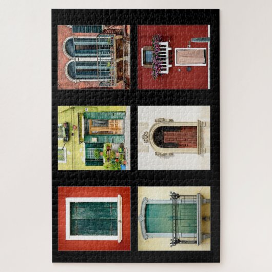 Colorful Windows Italië Legpuzzel (Verticaal)