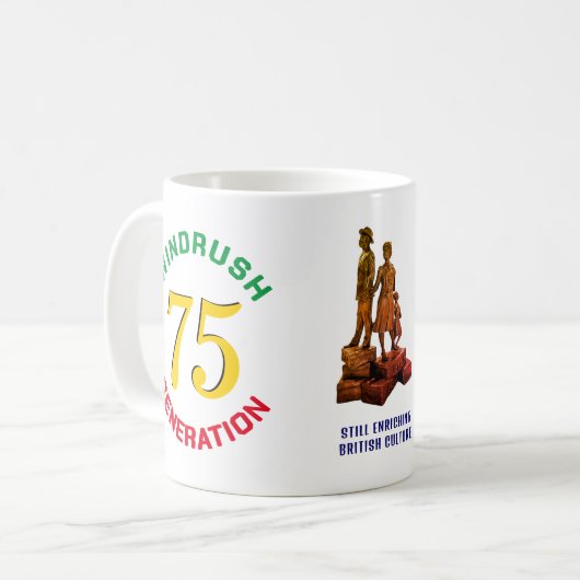 Colorful WINDRUSH GENERATION 75th Jubileum Koffiemok (Voorkant links)