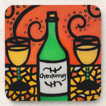Colorful Wine Art Chardonnay