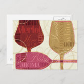 Colorful Wine Glasses Briefkaart (Voorkant / Achterkant)