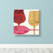 Colorful Wine Glasses Canvas Afdruk (Insitu (Houten vloer))