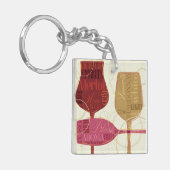 Colorful Wine Glasses Sleutelhanger (Voorkant Links)