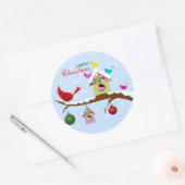 Colorful Winter Birds Stickers (Envelop)