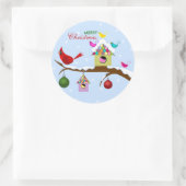 Colorful Winter Birds Stickers (Tas)