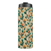 Colorful Winter Pinecone Branches Thermosbeker (Voorkant)