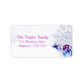 Colorful Winter Wonderland Holiday Adres Etiket (Voorkant)