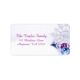 Colorful Winter Wonderland Holiday Adres Etiket
