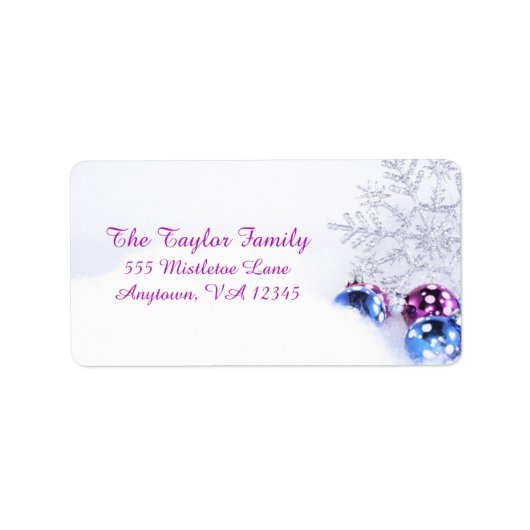 Colorful Winter Wonderland Holiday Adres Etiket (Voorkant)