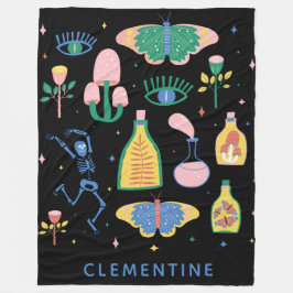 Colorful Witchy Magic Potion Gepersonaliseerd zwar Fleece Deken