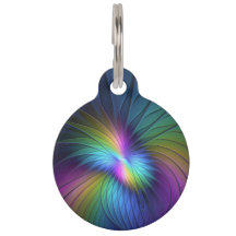 Colorful With Blue Modern Abstract Fractal Art