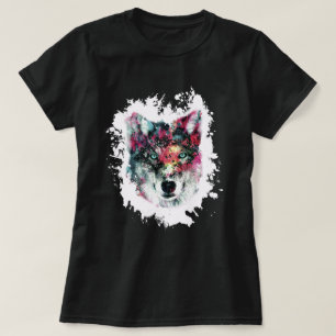 Colorful Wolf Art T-shirt
