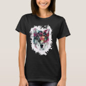 Colorful Wolf Art T-shirt (Voorkant)