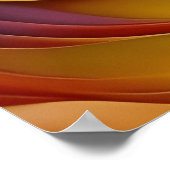 Colorful Wolf en Mountain Waves Poster (Hoek)