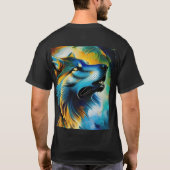 Colorful Wolf Howl T-shirt (Achterkant)