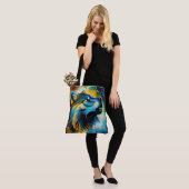 Colorful Wolf Howl Tote Bag (Op model)