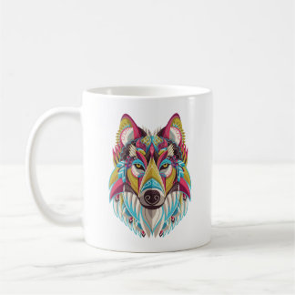 Colorful Wolf-Mok Koffiemok