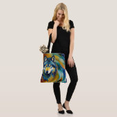 Colorful Wolf Mountain Waves Tote Bag (Op model)