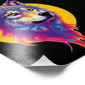 Colorful Wolf portret Foto Afdruk (Hoek)