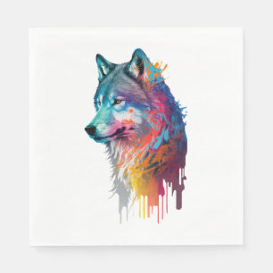 Colorful Wolf Servet