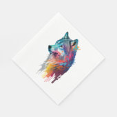 Colorful Wolf Servet (Hoek)