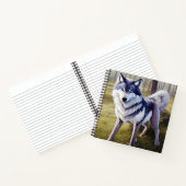 Colorful Wolf Standing Notitieboek (Binnen)