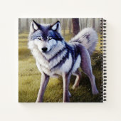 Colorful Wolf Standing Notitieboek (Achterkant)