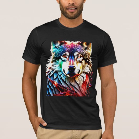 Colorful Wolf T-shirt (Voorkant)