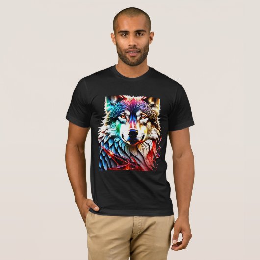 Colorful Wolf T-shirt (Voorkant volledig)