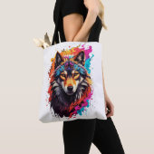Colorful Wolf Tote Bag (Dichtbij)