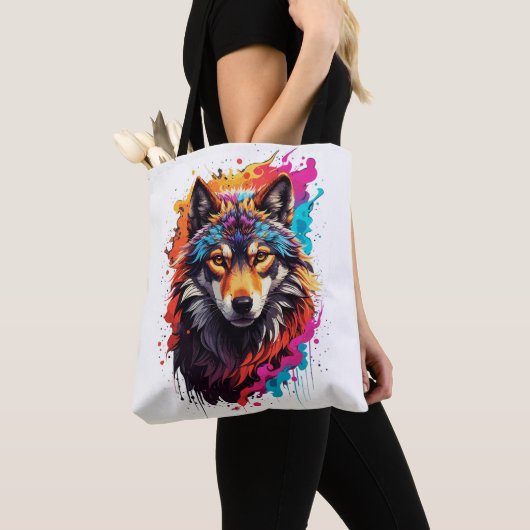 Colorful Wolf Tote Bag (Dichtbij)