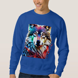 Colorful Wolf Trui