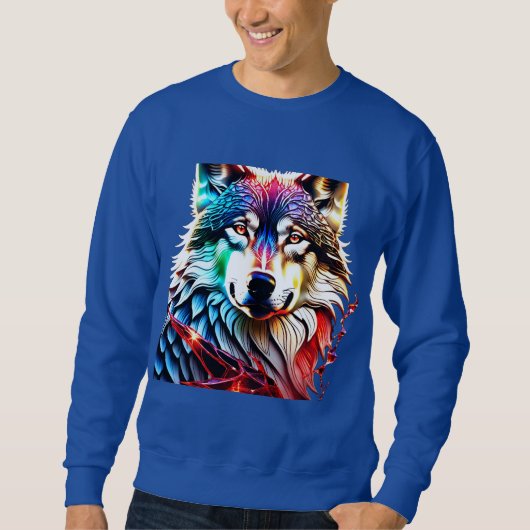 Colorful Wolf Trui (Voorkant)