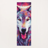 Colorful Wolf Yogamat (Achterkant)