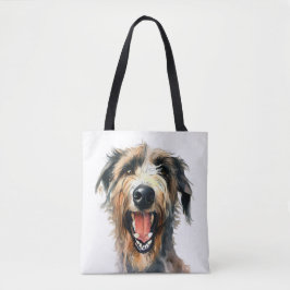 Colorful Wolfhound | Cute hound Tote Bag