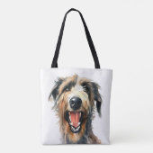 Colorful Wolfhound | Cute hound Tote Bag (Achterkant)