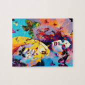 Colorful Woman and Butterflies Legpuzzel (Horizontaal)