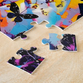 Colorful Woman and Butterflies Legpuzzel (Zijkant)