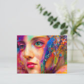 Colorful Woman Briefkaart (Staand voorkant)